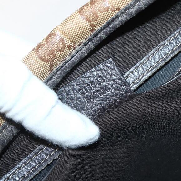 GUCCI GG Crystal Abbey Bag Coated Canvas Outlet Beige Gold 268642 Auth 144095 - Picture 12 of 16